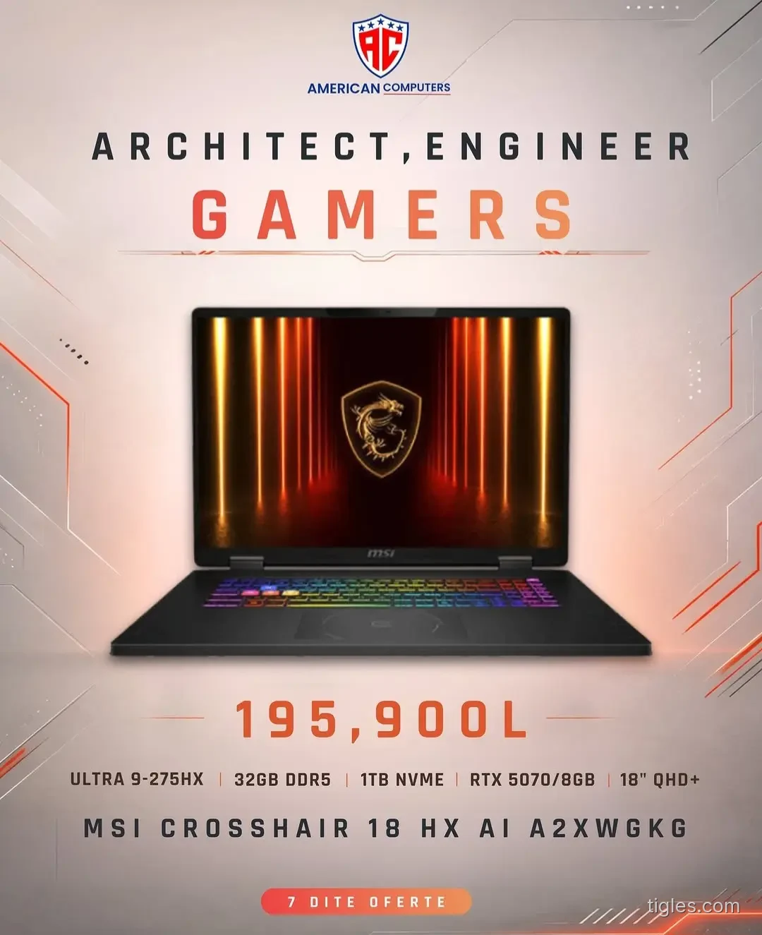 MSI Crosshair 18 HX AI A2XWGKG